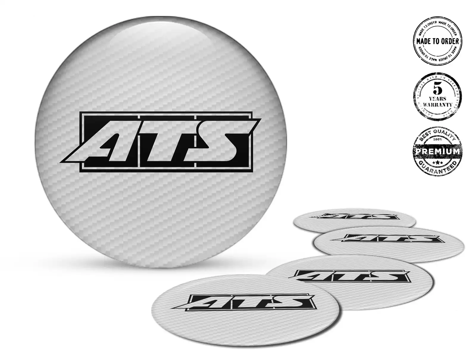 ATS Wheel Badges Style Premium Epoxy Stickers